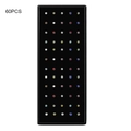 60 pieces of assorted colorful 1.8mm stainless steel nose studs in a black display box - Straight Bar (1.8mm) / 60pcs/box / Silver Bar + Colorful Zircon