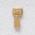 Italian modular charm gold-plated stainless steel stretch bracelet featuring letter B - Letter B (GMKDZ-269B)