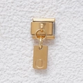 Italienisches Modul-Armbandelement aus vergoldetem Edelstahl mit Buchstaben-O-Anhänger - Buchstabe O (GMKDZ-282O)