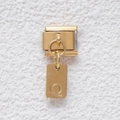 Italienischer Modul-Anhänger in Gold mit Buchstabe Q Gravur für DIY-Armbänder - Buchstabe Q (GMKDZ-284Q)
