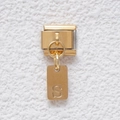 Italienisches Armband-Modul in Gold-Optik mit graviertem Buchstaben-S-Anhänger - Buchstabe S (GMKDZ-286S)