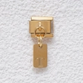 Italienisches Modul-Armband in Gold-Optik mit einem klassisch gravierten Buchstaben T - Buchstabe T (GMKDZ-287T)