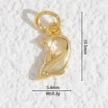Pendentif dauphin en or 18 carats poli 10,5mm x 5,4mm pour création bijoux - Dauphin Poli (DZ-3246)