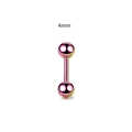 Gioielli piercing a bilanciere con sfera sfumata viola da 4mm in acciaio per orecchio - Numero 4 / Colorato
