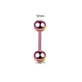 Orecchino barbell da 5 mm in acciaio inossidabile viola iridato per cartilagine - Numero 5 / Colorato