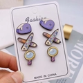 Schreibwaren Ohrring Set mit Bleistift, Hefter und Lupe Motiven für Lehrer Geschenke - Schülerbedarf-Kollektion (JE0815C)