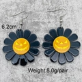Dettaglio orecchini a girasole di Halloween con zucca e scala di lunghezza di 6,2 cm - Stile Girasole Zucca (JE1006A)