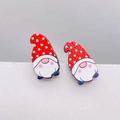 Pendientes de madera con gnomos y sombreros de lunares rojos para San Valentín - Estilo Gnomo Nórdico con Gorro de Lunares (JE1199P)