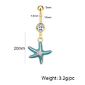 Piercing all'ombelico in acciaio inox con ciondolo a stella marina e specifiche tecniche - Stella Marina Sfumata Blu Rosa (JE1230N)