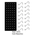 Détails de 60 piercings de nez en L de 1,8 mm en acier inoxydable avec cristaux clairs - Style Crochet 1.8mm (60 Pièces) / Blanc
