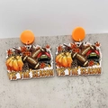 Pendientes de madera para Acción de Gracias con calabaza, fútbol y hoja de arce para otoño - Estilo Tis The Season (JE1379F)