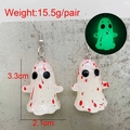 Pendientes de fantasma luminosos con manchas de sangre para estilo de Halloween - Pendientes Fantasma Manchados De Sangre (JE1407K)