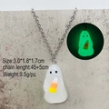 Collar de fantasma luminoso con dije de caramelo y efecto fluorescente para Halloween - Collar Fantasma Con Dulces (JE1407D)