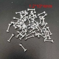 Macro detail of transparent acrylic flat back ear studs with 1.2x10x4mm sizing - 1.2*10*4mm