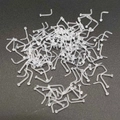 Bulk pack of clear acrylic L-shaped nose studs for piercing retention and invisible wear - 1 Piece / Disk Top L-Bar
