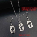 Details zu Gewicht und Maßen des gehämmerten Kaktus-Anhänger Schmucksets - Gehämmerter Kaktus-Stil - Ohrringe (O)