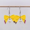 Boucles d'oreilles crayon avec perles en cœur pour enseignants et rentrée scolaire - Style Nœud Crayon Perle Cœur (JE1448A)