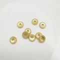 Eight 18k gold-plated beaded wheel spacer beads for DIY jewelry making and necklace crafts - 5*1.5mm / Gold