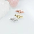 Three-color pave crystal round jewelry clasps for DIY pearl necklace connections - Full Zircon Round Disk / White Gold