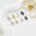 Sparkling crystal rondelle spacers in gold, silver and black for DIY jewelry making - Oval Style (8mm) / White Gold