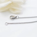 Polished silver stainless steel twist chain with durable lobster clasp for jewelry making - Steel