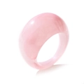 Minimalist light pink resin ring with marble texture and a smooth translucent finish - Light Pink Cloud Pattern (HZS1714-9)
