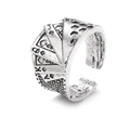 Vintage pokerkaart open ring in oud zilver met K Q J A symbolen en een punk rock-stijl - Speelkaarten Patroon Stijl (HZS2368-15)