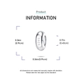 Detail showing S925 sterling silver charm bead dimensions and engraved hallmark - Polished Silver Spacer (CUT1139-A)