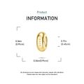 Macro view of gold-plated S925 sterling silver spacer bead with sizing measurements - Polished Gold Spacer (CUT1139-C)