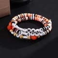Set de pulseras de Halloween con cuentas SPOOKY y BOO en naranja y negro festivo - Estilo Letras Spooky Naranja Negro Blanco (HS1540-2)