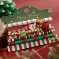 Juego de pulseras de cuentas de Navidad con dijes de copos de nieve y campanas en rojo y verde - Estilo Navideño Rojo Verde Con Árbol Campana (HS1576-2)