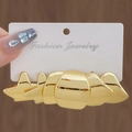 Three-pair set of gold geometric twist earrings on a fashion jewelry display card - Gold Star Geometric Polished Style (HS1580-17)