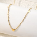 Elegante collana in acciaio inossidabile placcato oro con pendenti a cuore multipli - Stile Multi-Cuore Dorato (BXG037-22)