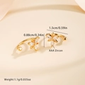 Elegant gold flower zircon earrings for women featuring AAA+ clear crystal petal design - White Flower Style (EH1253 White)