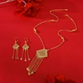 Vintage gold jewelry set with intricate filigree pendants and long fringe tassels - Pentagon Hollow Heart Tassel Style(TZ004)