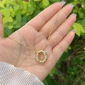 Double-sided zircon bubble balloon A-Z letter pendant necklace in 18K gold plated finish - 18K Gold / Gold O
