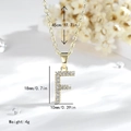 Collana con ciondolo lettera F dorata, placcata in oro 14K e con zirconi incastonati - Lettera F - Oro