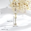 Collana con ciondolo lettera I placcata oro 14K, zirconi incastonati e catenina da 45 cm - Lettera I - Oro