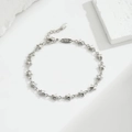 Chic silver star chain anklet with lobster clasp and extension on a clean white background - Silver