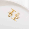 Detail von 18K Gold Schmetterling OT Verschluss mit Muschel-Inlay für DIY-Schmuck - Engel-Stil