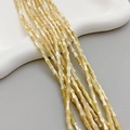 Bamboe-vormige natuurlijke schelpkralen in crèmegeel met parelmoerglans voor DIY-sieraden - Bamboe Stijl / Natuurlijk