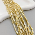 Natural yellow mop shell teardrop beads for handmade jewelry making and DIY crafts - Small Teardrop Style / Natural