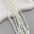 Natural mother of pearl beads in tear drop shape for DIY jewelry making white color - Small Teardrop Style / White