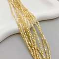 Natural champagne shell beads strand with silky luster for DIY bracelet and necklace making - 3mm Ball / Natural