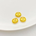 Three gold-plated Fu lock charms with matte finish for DIY jewelry making - Small Fortune Bag Style (888) / 11*12mm