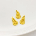 Gold plated gourd pendants featuring 吉祥 characters for DIY jewelry making - Auspicious Gourd Style (888)