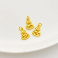 Three gold abacus pendants with ruyi pattern for DIY jewelry and necklaces - Ruyi Abacus Style (888)