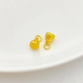 Pair of gold-plated lotus seed pod pendants for DIY jewelry making accessories - Lotus Pod Style (888)