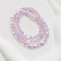 Roze iriserende stervormige gefacetteerde kristallen kralen voor DIY sieraden - 1 Stuk/Verpakking (8mm) / Roze