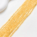 Tira de cuentas de cristal ojo de gato amarillo facetado de 3mm para bisutería artesanal - Amarillo Dorado (Cuenta Facetada) / US 3